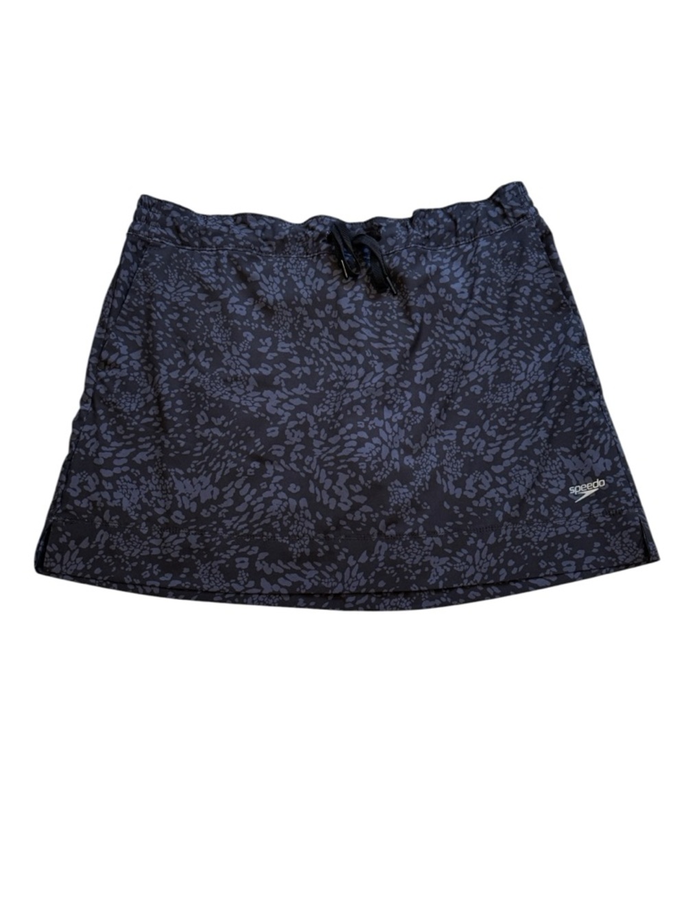 Speedo Black & Gray Animal Inspired Print Swim Skort XL